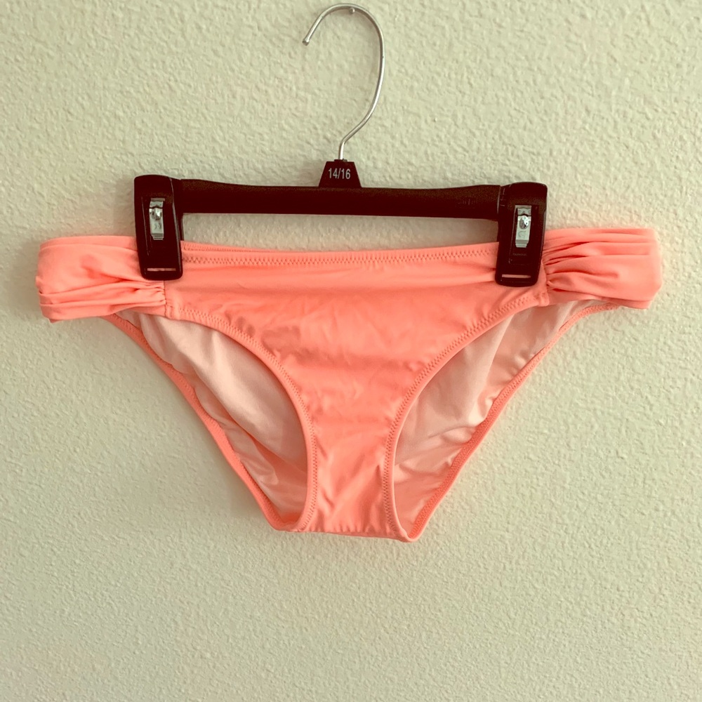 Peach colored bikini bottoms